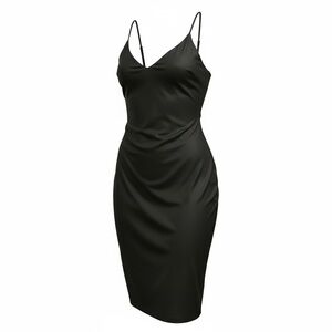Love My Body Women Bodycon Black Dress Spaghetti Straps Sz 42 (10/12) Slim Party
